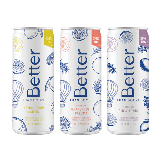 2MG THC + 6MG CBD Variety 12 Pack, with Lemon Drop Martini