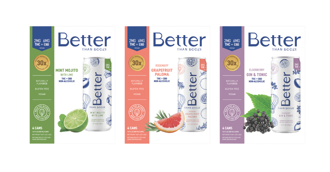 2MG THC + 6MG CBD Variety 12 Pack Drink Better Than Booze 2MG THC + 6MG CBD Variety 12 Pack Drink Better Than Booze
