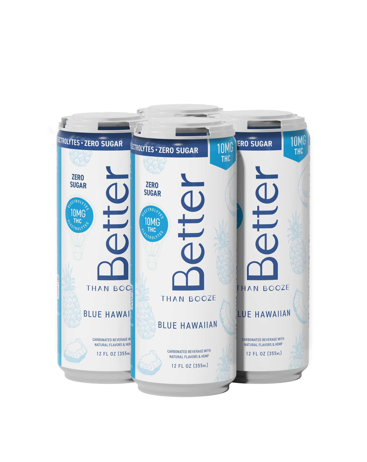10MG THC Blue Hawaiian, ZERO sugar + Electrolytes