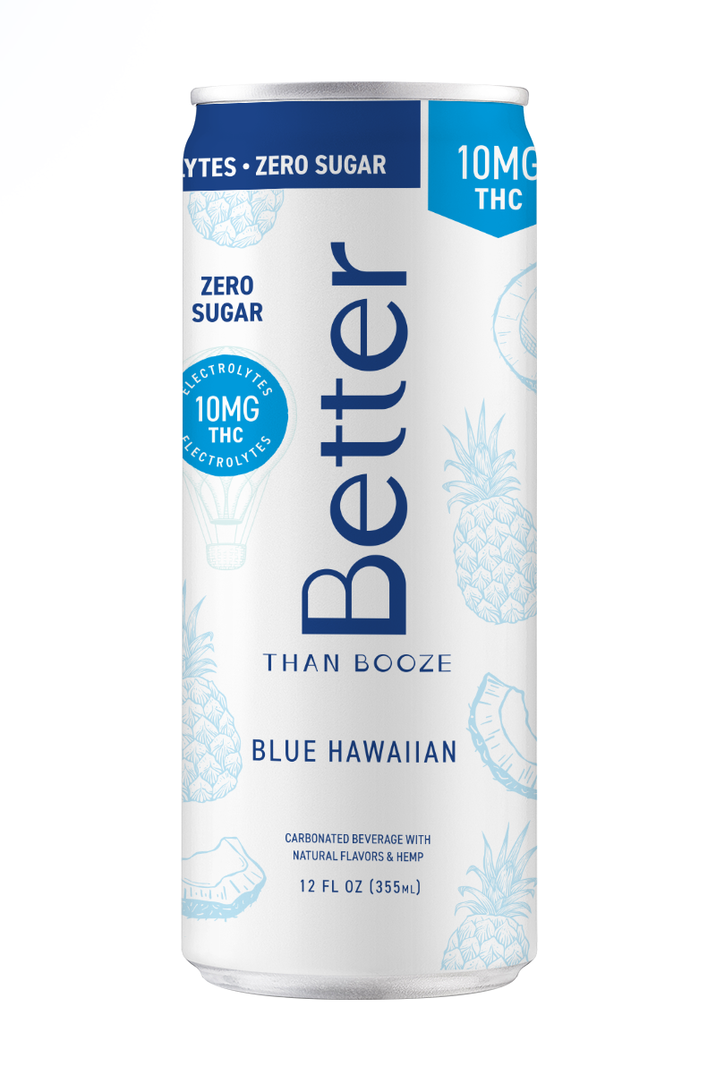 10MG THC Blue Hawaiian, ZERO sugar + Electrolytes
