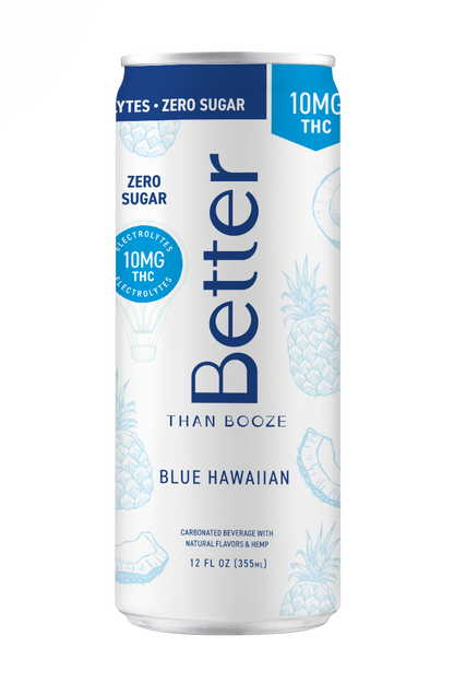 10MG THC Blue Hawaiian, ZERO sugar + Electrolytes