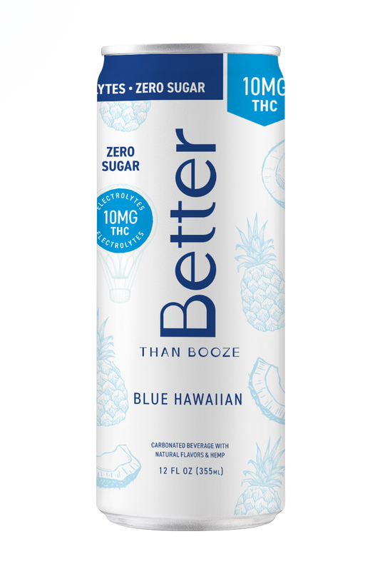 10MG THC Blue Hawaiian, ZERO sugar + Electrolytes
